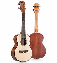 Ofgcfbvxd Ukulele Natural 26 Pulgadas Spruce Wood Ukulele Electro Ukulele 4-String Piano