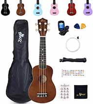 Winzz Ukelele Soprano Starter Kit para Principiante