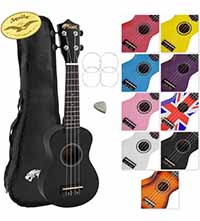 Tiger UKE7-BKUkelele soprano para principiantes, color negroAquila 83UJuego de cuerdas para ukelele soprano_small